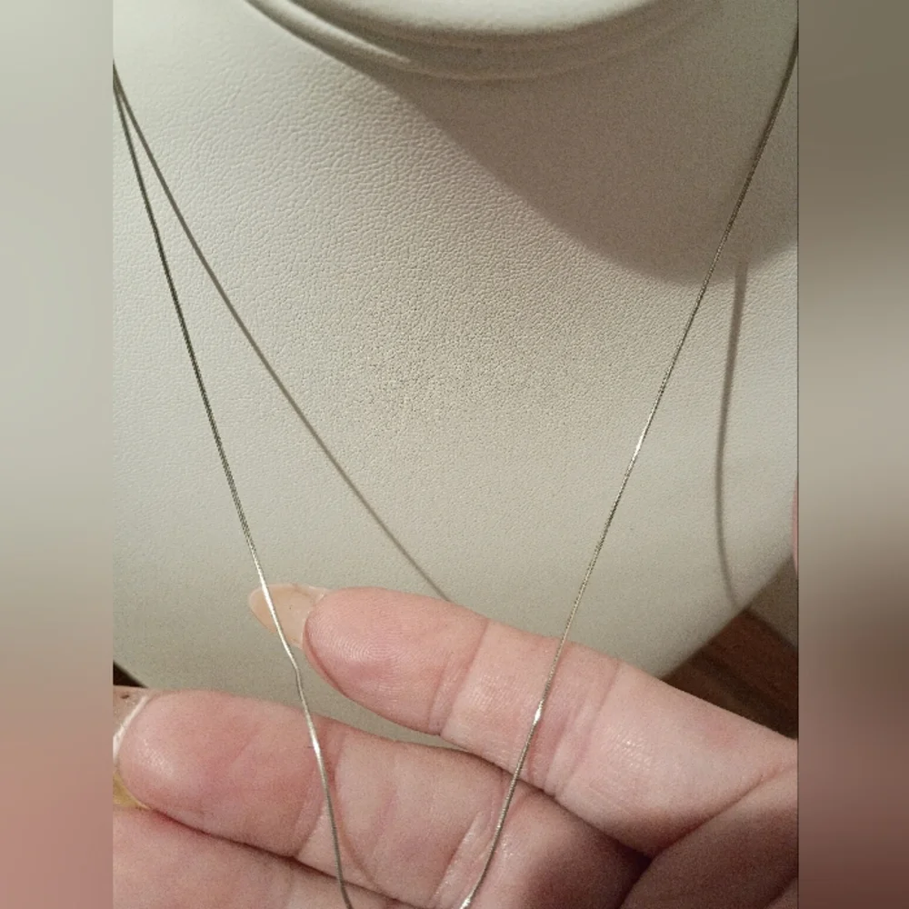 925 Silver Italian Snake Chain Solitaire Australian crystal Necklace 18" - Picture 5 of 5